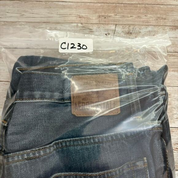Aeropostale Jeans Mens 34x33 Blue Distressed Benton Original Bootcut (Tag 32x34) - Picture 11 of 11